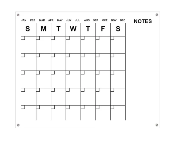 Acrylic Calendar Wall